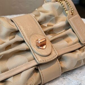 Coach Parker Signature Ruched Shoulder Bag